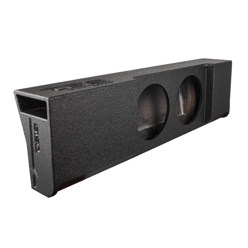 DS18 EBM-DFPFORD09-2X12 - Subwoofer Enclosure for 2009-Up Ford F-150 and 2017-2026 Super Duty F-250/F-350 Crew Cabs, Dual 12" Under Rear Seat Down-Fire Ported Shallow Box