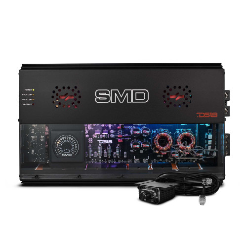 DS18 SMD-500.4AB - SMD 4-Channel Class AB Amplifier  with VM-1 Voltmeter and Digital LED Lights 4 x 500W at 2-Ohm - Steve Meade Designs