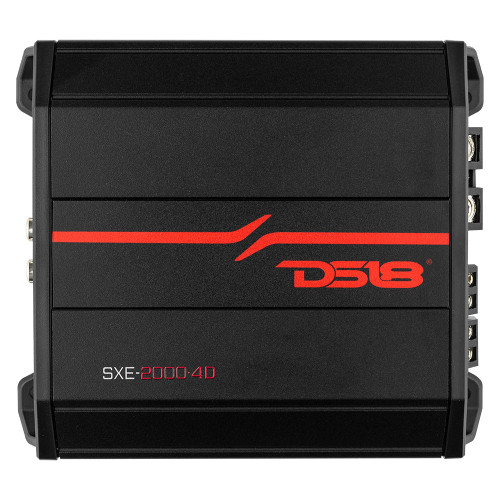 DS18 SXE-2000.4D/BK - SXE Class D 4-Channel Amplifier 4 x 100 Watts RMS @ 4-Ohm 2000 Watts