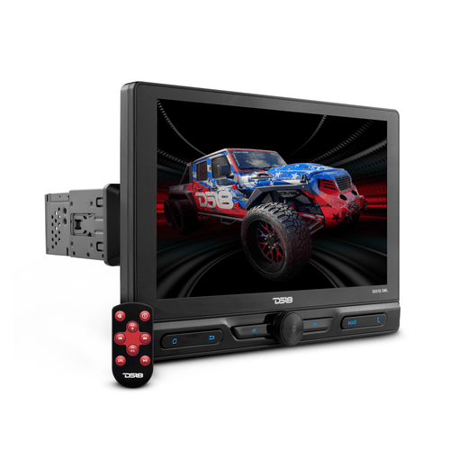DS18 DDX10.5ML - 10.5" Floating Adjustable Modular Touchscreen Mechless Single-DIN Head Unit with Bluetooth, Mirror Link and USB
