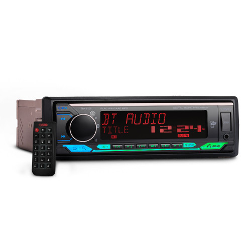 DS18 SDX-P200 - High Power 240 Watts RMS (4 x 60) Digital Media Receiver | Single Din | DSP | APP | Bluetooth Audio and Calling Head Unit | Aux Input | USB | Mechless | AM/FM Radio Receiver | 3V + 3.5V Subwoofer