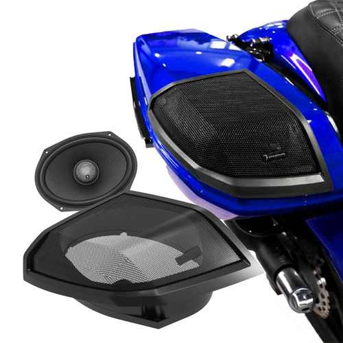 Diamond Audio MSHXM69F2BKLK24 - 2024+ Harley Davidson Cut In Speaker Lid Kit with HXM69F2BK (2Ω) - MSHXM69F2BKLK24