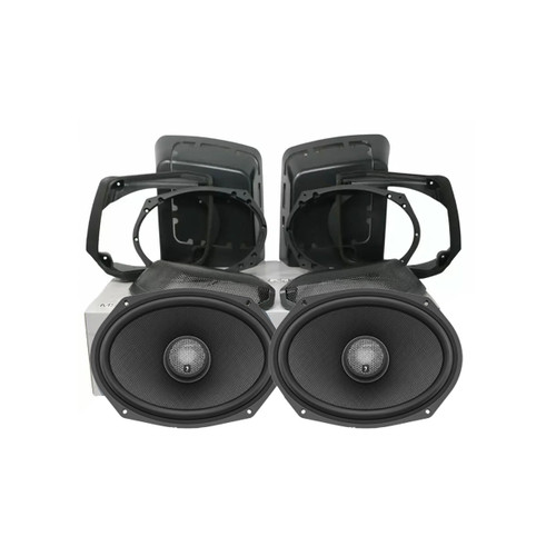 Diamond Audio MSHXM69F2BKLK13 - 1998-2013 Harley Davidson® Cut In Speaker Lid Kit with HXM69F2BK (2Ω) - MSHXM69F2BKLK13