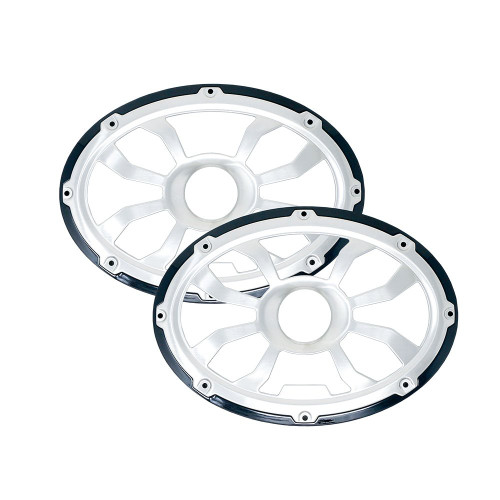 Diamond Audio HXM69FGB - 6"x 9" Flush Mount Speaker Grills - Brushed Aluminum/Black (Pair) - HXM69FGB