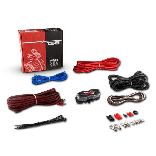 DS18 AMPKIT8 - 8-GA CCA Amplifier Installation Kit - RED