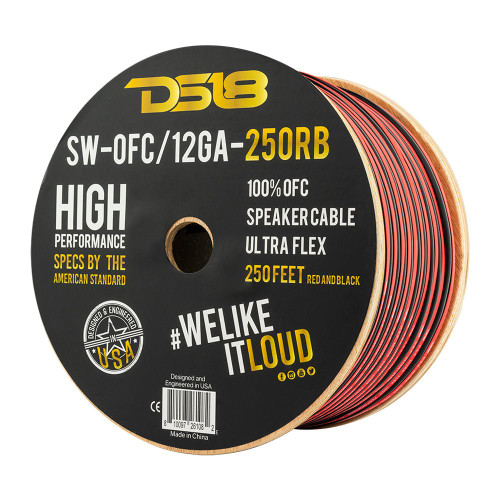 DS18 SW-OFC12GA-250RB - 12-GA OFC 100% Copper Speaker Wire 250 Feet