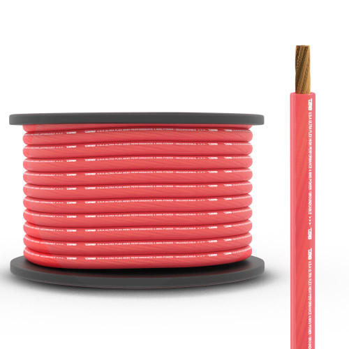 DS18 PW-4GA-100BK - 4-GA CCA Ground, Power Cable, 100 Feet