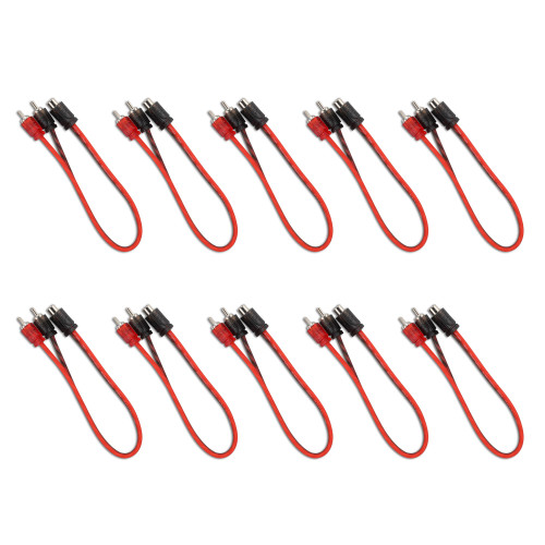 DS18 RCA-1F2M.10PK - Level 1 RCA 100% Copper OFC Y Connector – 1 Female / 2 Male - 10-Pack