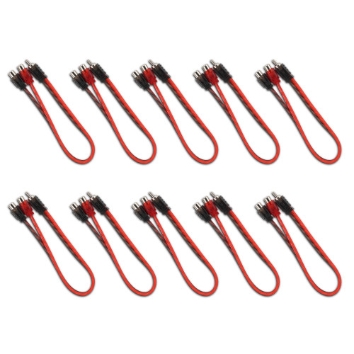 DS18 RCA-1M2F.10PK - Level 1 RCA 100% Copper OFC Y Connector – 1 Male / 2 Female - 10-Pack