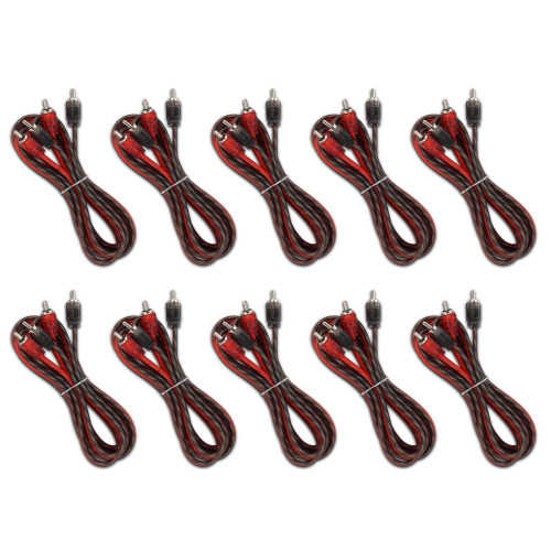 DS18 RCA-6FT.10PK - 6 ft Ultra Flex 100% OFC RCA Cable Wire – 10-Pack