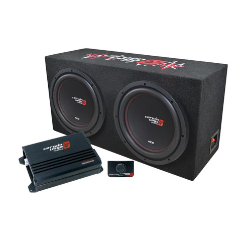 Cerwin Vega BKX212S - 12" Dual XED Series Sealed Enclosure & Amplifier Bass Package - BKX212S