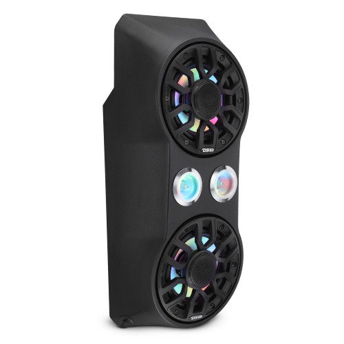 DS18 RZR-PROWFCC62LD - Polaris RZR Pro Waterfall Center Console Enclosure for 2020+ Models – Preloaded with 6.5" Speakers & 2.3" Tweeters | Digital LED Lights