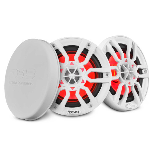 DS18 NXL-6 - NXL 6.5" 2-Way Coaxial Marine Speaker with LED RGB Lights | 100W RMS 4-Ohm