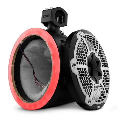 DS18 NXL-X10TP/BK.NS - 10" Marine Tower with Integrated RGB LED Lights No Speakers