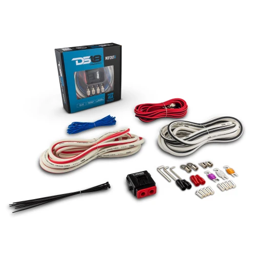 DS18 MOFCKIT4 - 4-GA Marine Tinned OFC Amplifier Installation Kit - WHITE