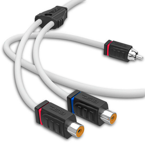 DS18 MOFCR-2F1M - RCA Marine Grade Tinned 100% Copper OFC Y Connector 2 FEMALE to 1 MALE - WHITE