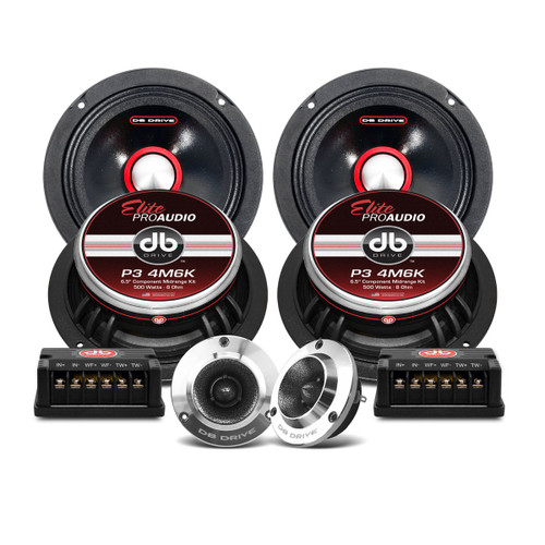 DB Drive P3-4M6K - 6.5" 4- Midrange/ 2-Tweeter Component Kit