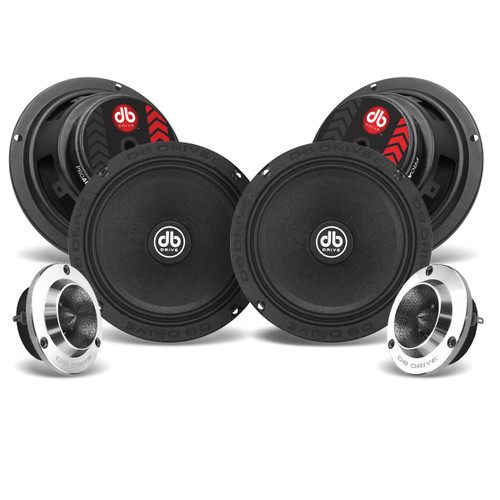 DB Drive PRO6K4M - 6.5" 4-Midrange/2 Tweeter PRO Audio Component Kit