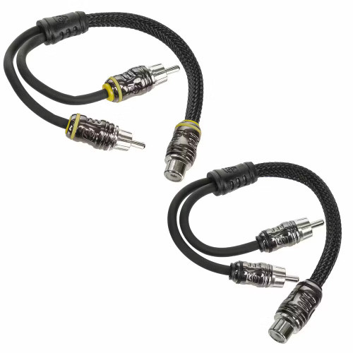 Cerwin Vega RSY2M - 1 Female To 2 Male STROKER Series RCA Y Splitter (Pair) - RSY2M