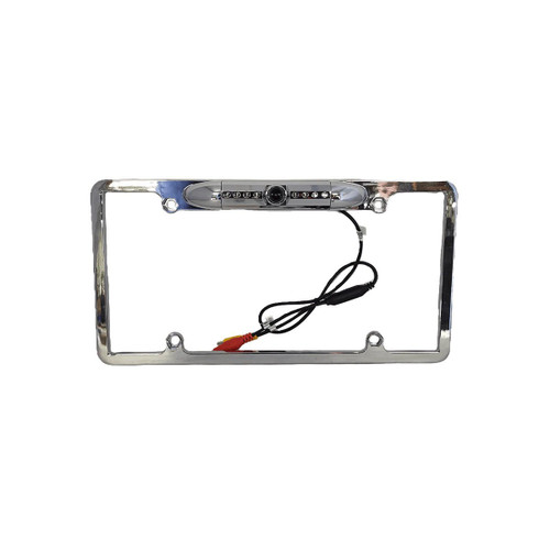 Cerwin Vega CLF1C - Chrome HD License Plate Frame with Backup Camera - CLF1C