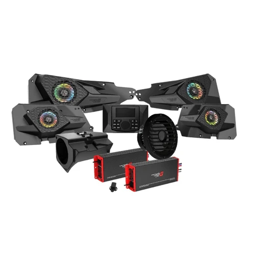 Cerwin Vega RPMRZRKM42 - 2014+ RZR XP 4DR 710W Complete Audio Kit with Dual Amplifiers, Media Center - RPMRZRKM42