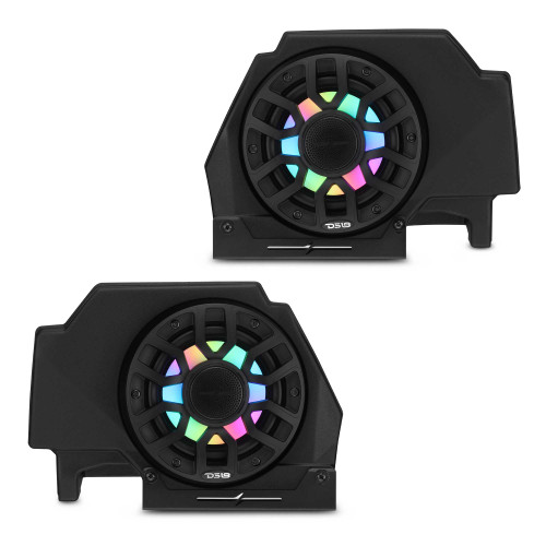 DS18 RZR-PRORP6LD - Polaris RZR-PRO 2020-2024 Rear Speaker Pods Loaded with NXL-iQ 6.5" Coaxial Speakers with Digital LED Lighting