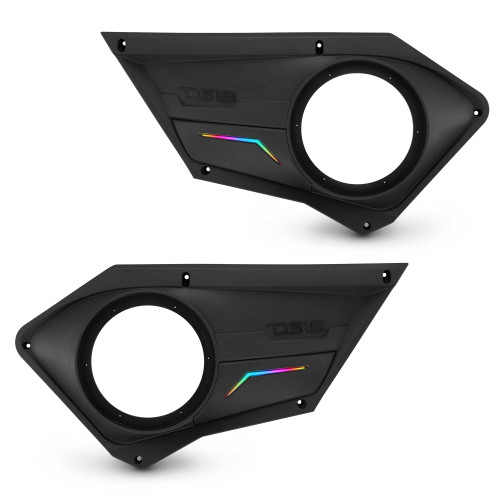 DS18 RZR-PROFD8 - Polaris RZR Front Door Panels for 8” Speakers with Digital LED Lighting