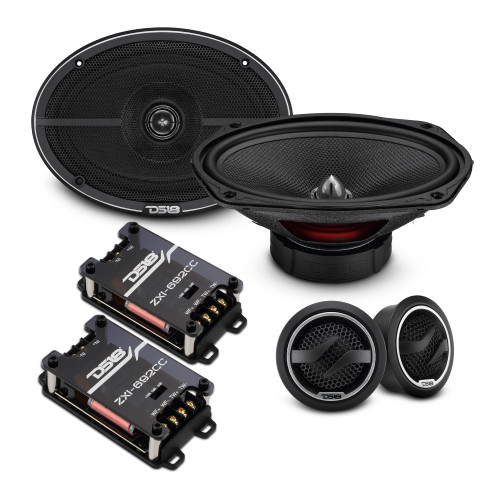 DS18 ZXI-692C - ZXI 6x9” 2-Way Component Speakers with Glass Fiber Cone | 120W RMS 4-Ohm