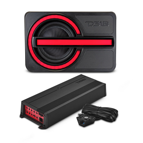 DS18 BRO-BASS + G3600.1 - Bronco 6th Gen Tailgate Enclosure RGB LED Lights, 12" Subwoofer & Monoblock Amplifier