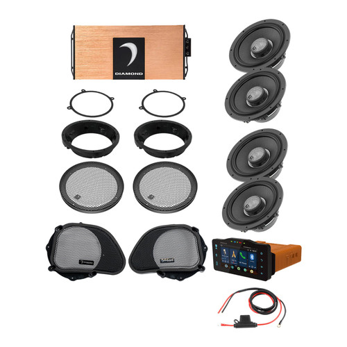 Diamond Audio DA9813RGTP1R - 98 - 13 Harley Davidson® Road Glide 4-Speaker System - DA9813RGTP1R