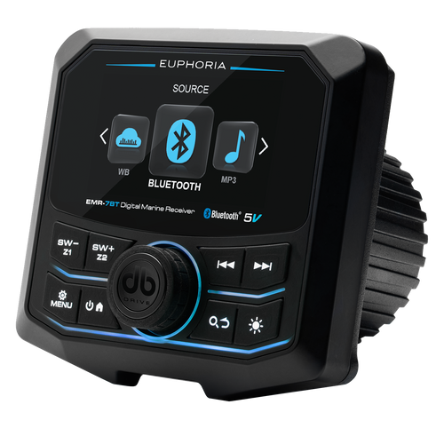 DB Drive EMR-7BT - Full Color LCD Digital Marine Receiver / 5 Volts / Bluetooth