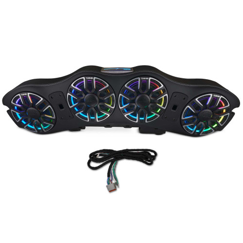 DS18 NVY-JL24SBARLD - Jeep JL/JLU/JT 2024-Up Loaded Sound Bar - 4x 8” NVY-M8 Speakers and LED Lighting