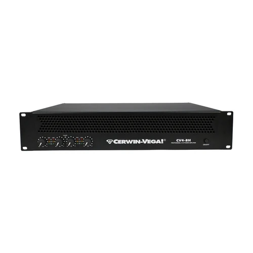 Cerwin Vega CV4-8H - 4-Channel Power Audio Amplifier, 1420W 120V-Bridging 8Ω - CV4-8H
