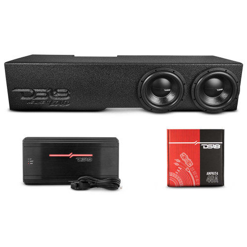 DS18 EBM-FFPCHEVY19-2X10.LDPKG - 2019-2024 Chevy Silverado and GMC Sierra Loaded Dual 10" Subwoofer Enclosure System