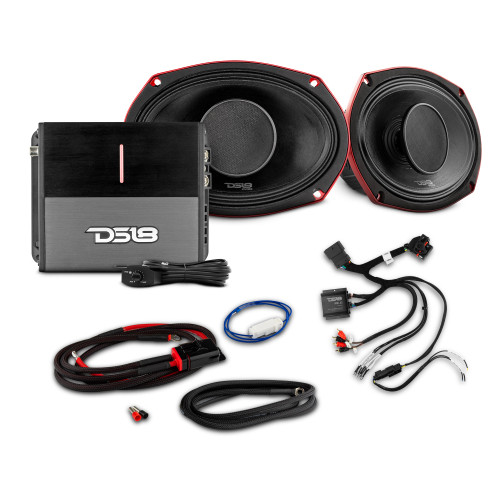 DS18 VS-HARLEY5 - 2014-Up Harley-Davidson Street Glide or Road Glide Rear Upgrade Package - 2x PRO Mid-Range w/ Driver | 1x Amp