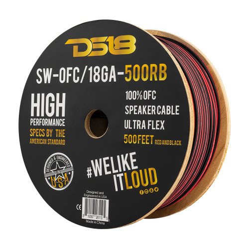 DS18 SW-OFC18GA-500RB - 18-GA OFC 100% Copper Speaker Wire 500 Feet