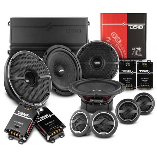 DS18 VS-CIVICBETTER - DS18 2006-2020 Honda Civic Front and Back Doors Sedan Speakers Better Upgrade/Replacement Package 1600 Watts