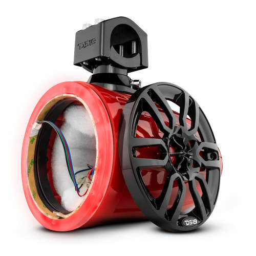 DS18 NXL-X6TP/RD.NS - NXL 6.5" Marine and Powersports Empty Tower LED RGB Lights -Red