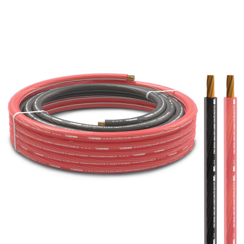 DS18 _@@@PW-4GA-5BK/20RD@@@ - 4-GA Ultra Flex Power Wire 5ft Black And 20ft Red