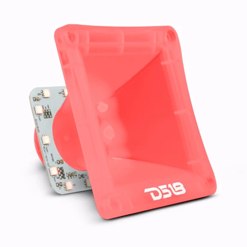 DS18 PRO-H44CL - DS18 PRO-H44CL 1" Throat Transparent Plastic Driver Horn With RGB Lights