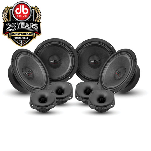 DB Drive WDX7-6.5-4MTW - WDX 7 Series 6.5" 4-Midrange/4-Tweeter PRO Audio Kit