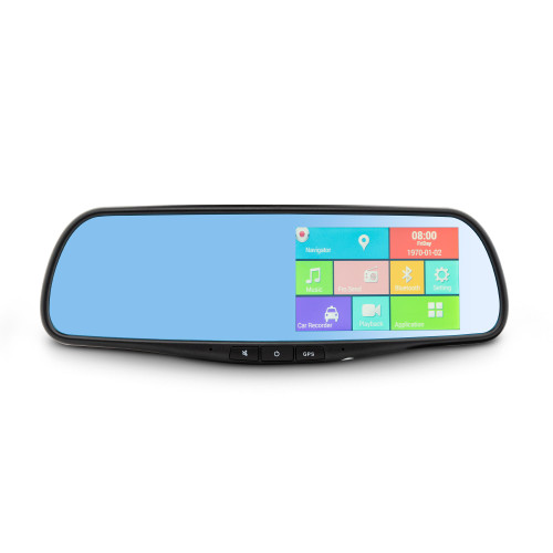 DS18 SMARTEAGLE/S - DS18 SMARTEAGLE/S Rearview Smart Mirror with 4.3" HD LCD Touch Screen with Android 1080p Dash Cam Recorder, Special Mount