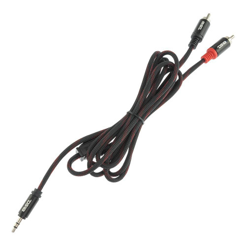 DS18 HQMP3DUALRCA3FT - High Quality 100% OFC AUX to RCA Cable 3 FT.
