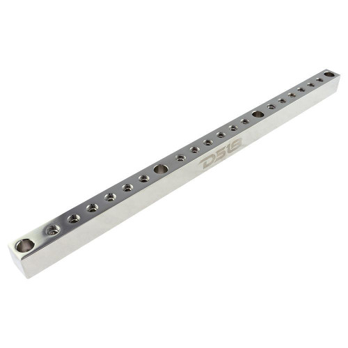 DS18 DBAR-2 - Chrome Plated Distribution Bar Block 3x 1/0-GA and 15 x 2/0-GA Direct Bolt Down Type 19" Long
