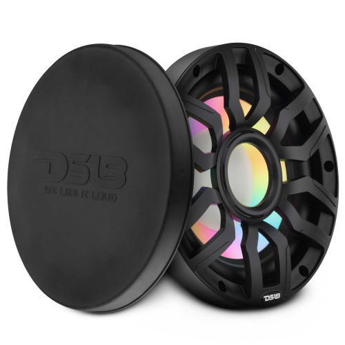 DS18 NXL-iQ10SUB/BK - 10” Marine Subwoofer with Hybrid Magnet Motor, Removable Grille and Digital LED Lights - 500W RMS 4-Ohm
