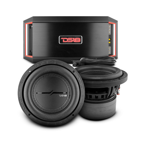 DS18 GEN-X1200.1 + ZXI6.2D - Bass Package - Pair of 6.5" Subwoofer ZXI6.2D and Amplifier GEN-X1200.1