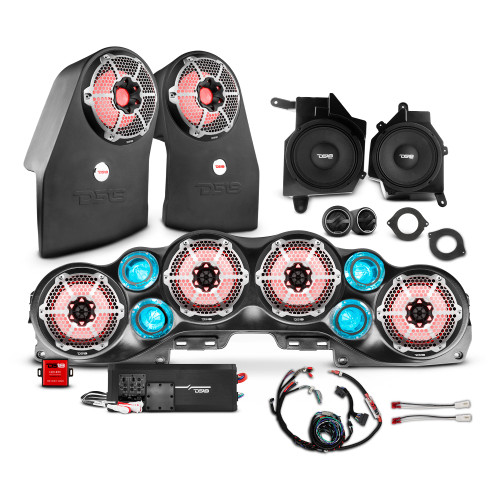 DS18 JEEPJLPACKAGE - Jeep JL Wrangler 2018–2023 Complete Audio Package – Loaded Sound Bar, Dash Enclosures, Subwoofers & Amplifier