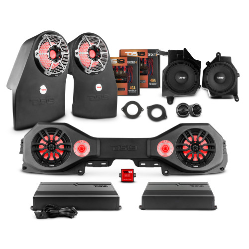 DS18 JLGOODPACKAGE - Jeep JL/JLU 2018–2023 Good Package – Loaded Sound Bar, Dash Enclosures, Subwoofers & Amplifiers