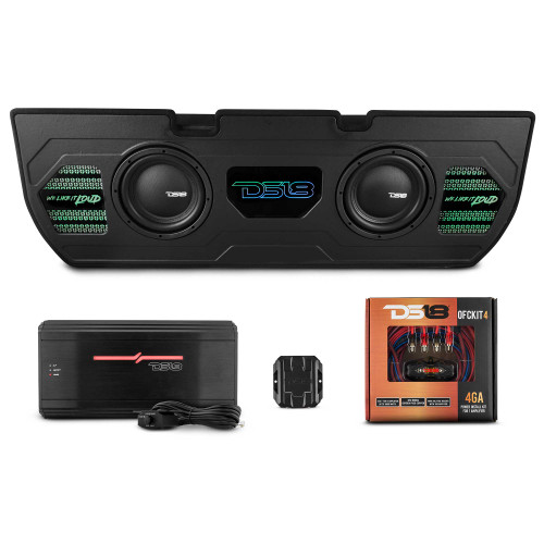DS18 EXCL-TUNDRABASS1.LDPKG - Exclusive Dual 10" Sealed Subwoofer Enclosure Package for 22-Up Toyota Tundra 1200 Watts Rms