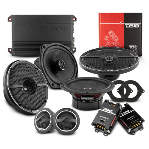 DS18 VS-RAM1500BETTER - DS18 2012-2021 RAM 1500 Crew and Quad Cab Front and Back Doors Speakers Better Upgrade/Replacement Package 1600 Watts